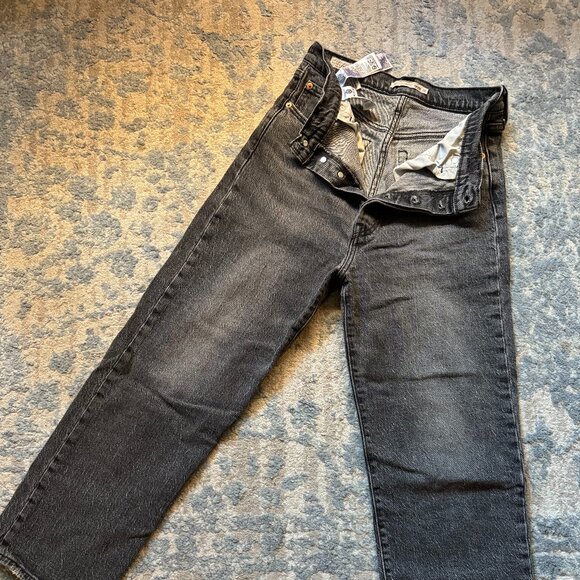 Levi's Premium Reicage Straight Ankle Jeans - Washed Black (Size 28) - Picture 9 of 10